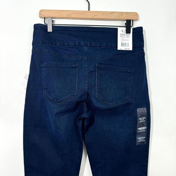 Gloria Vanderbilt Women’s Size 8 Kansas Blue Amanda Pull On Slimming Jeans New - Picture 4 of 11